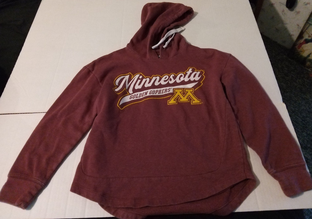 Fanatics Womens Size Small Minnesota Golden Gophers Maroon Hooded Sweatshirt
